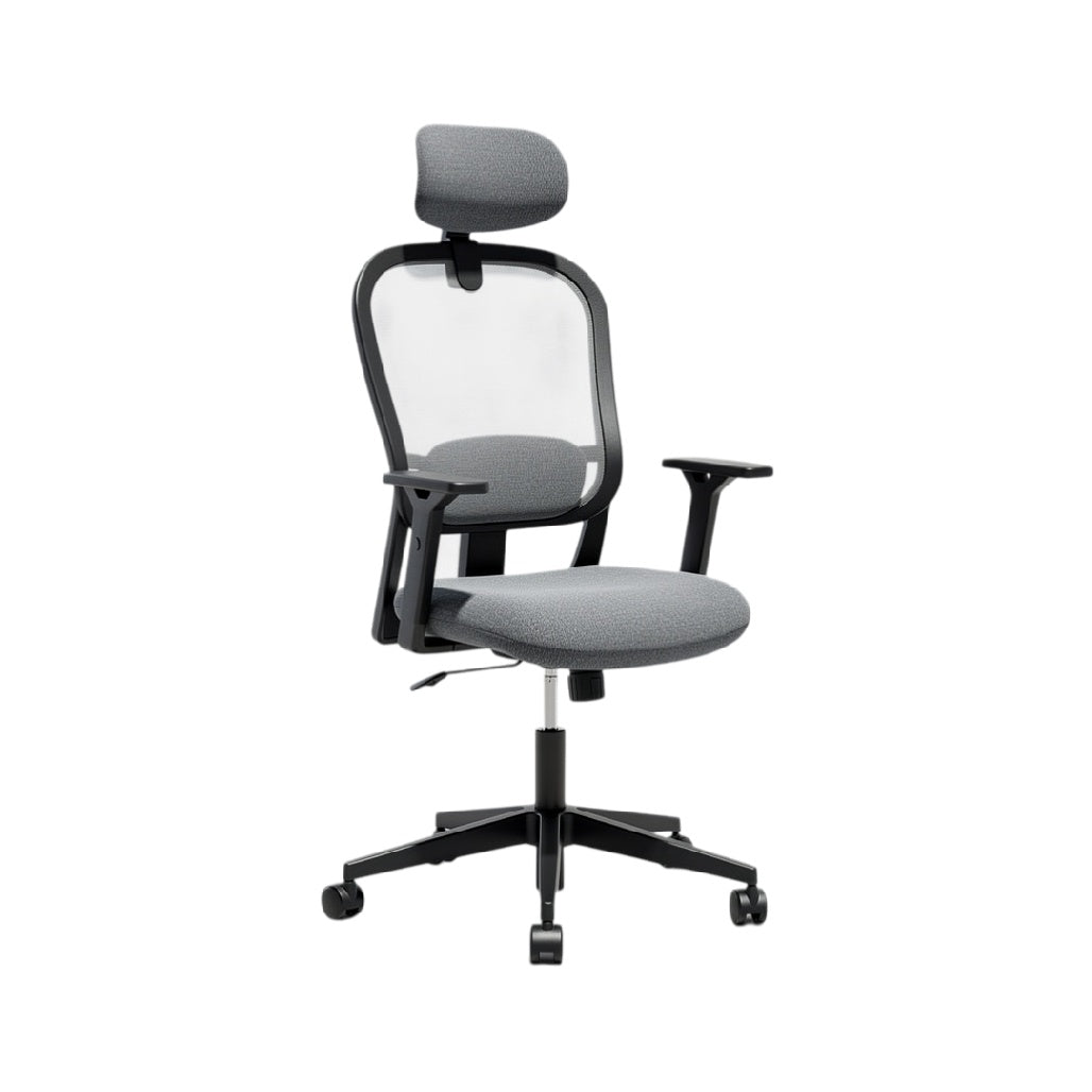 **Chaise de bureau ergonomique avec dossier en mesh et appui-tête réglable**