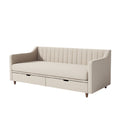 **Canapé contemporain en tissu à rangement intégré**