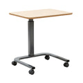 **Table mobile avec plateau en bois et roulettes**